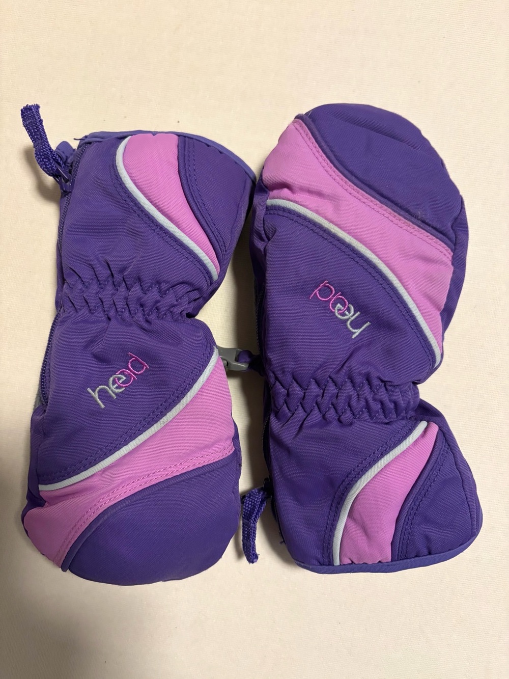 Head Purple and Pink Kids Mittens